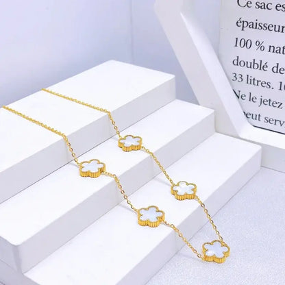 Four Leaf Clover Jewelry Set – 3-Piece Elegant Necklace