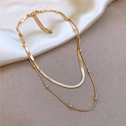 Trendy U-Shaped Double Layer Necklace