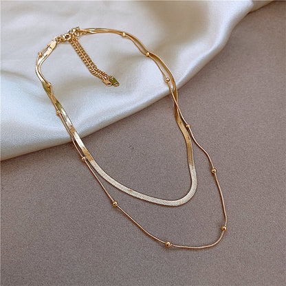 Trendy U-Shaped Double Layer Necklace