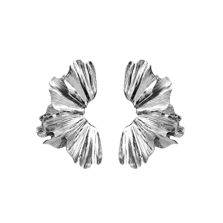 Retro Irregular Gold & Silver-Tone Stud Earrings