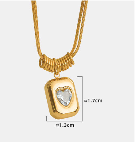 Vintage Heart Pendant Necklace