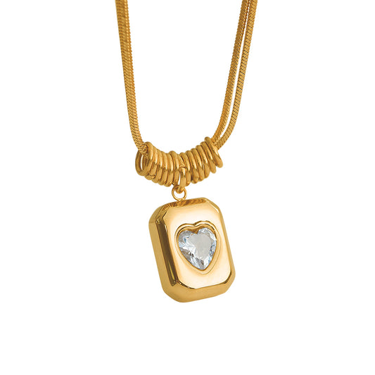 Vintage Heart Pendant Necklace