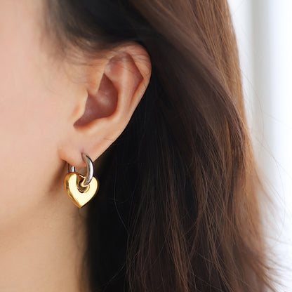  Heart-Shaped Drop Earrings