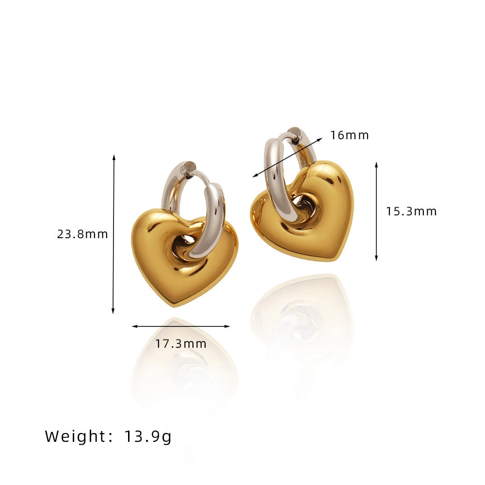 Heart-Shaped Drop Earrings