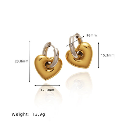  Heart-Shaped Drop Earrings