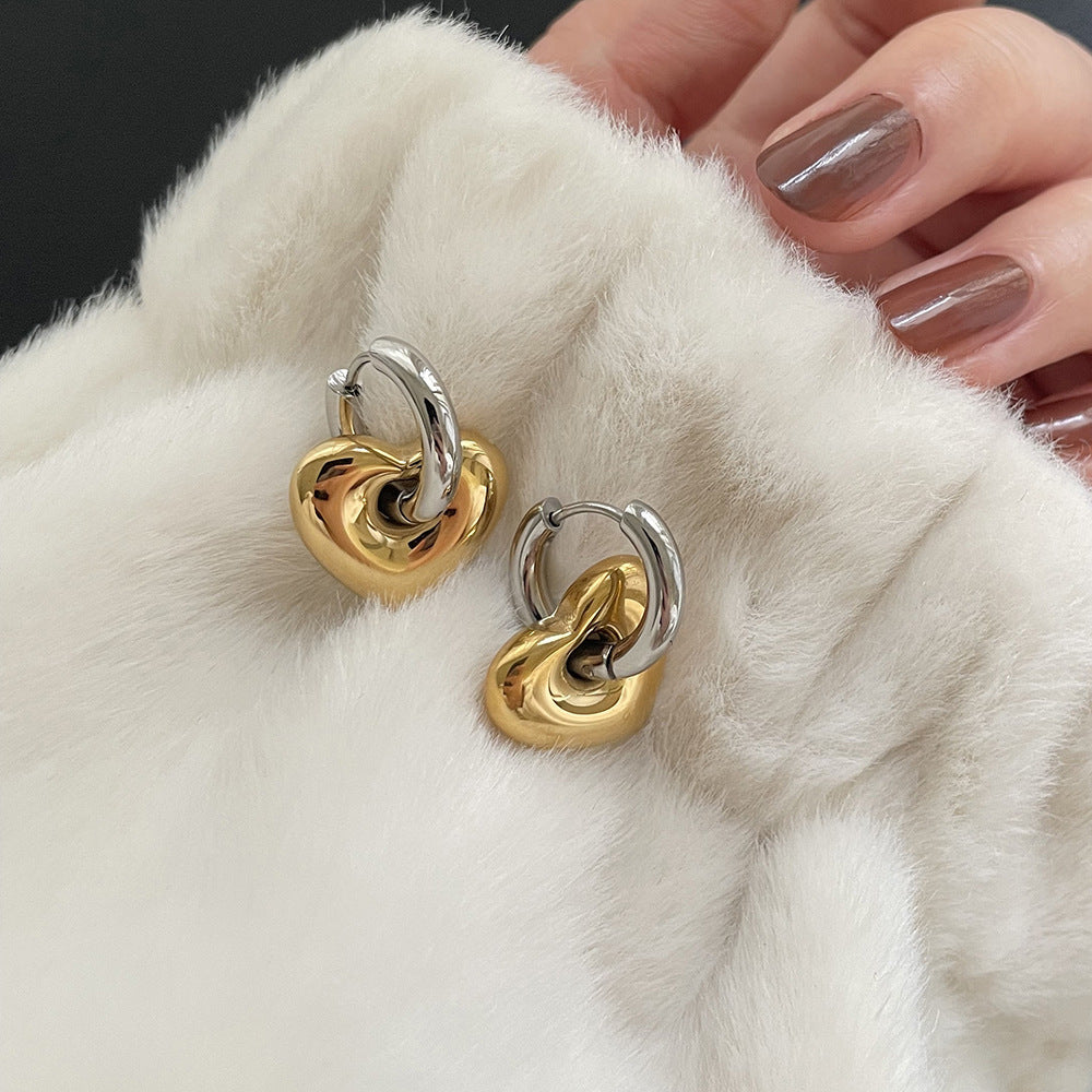  Heart-Shaped Drop Earrings