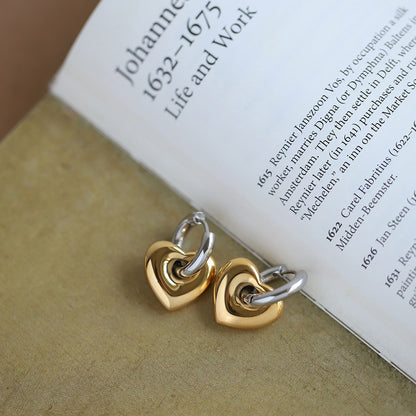  Heart-Shaped Drop Earrings