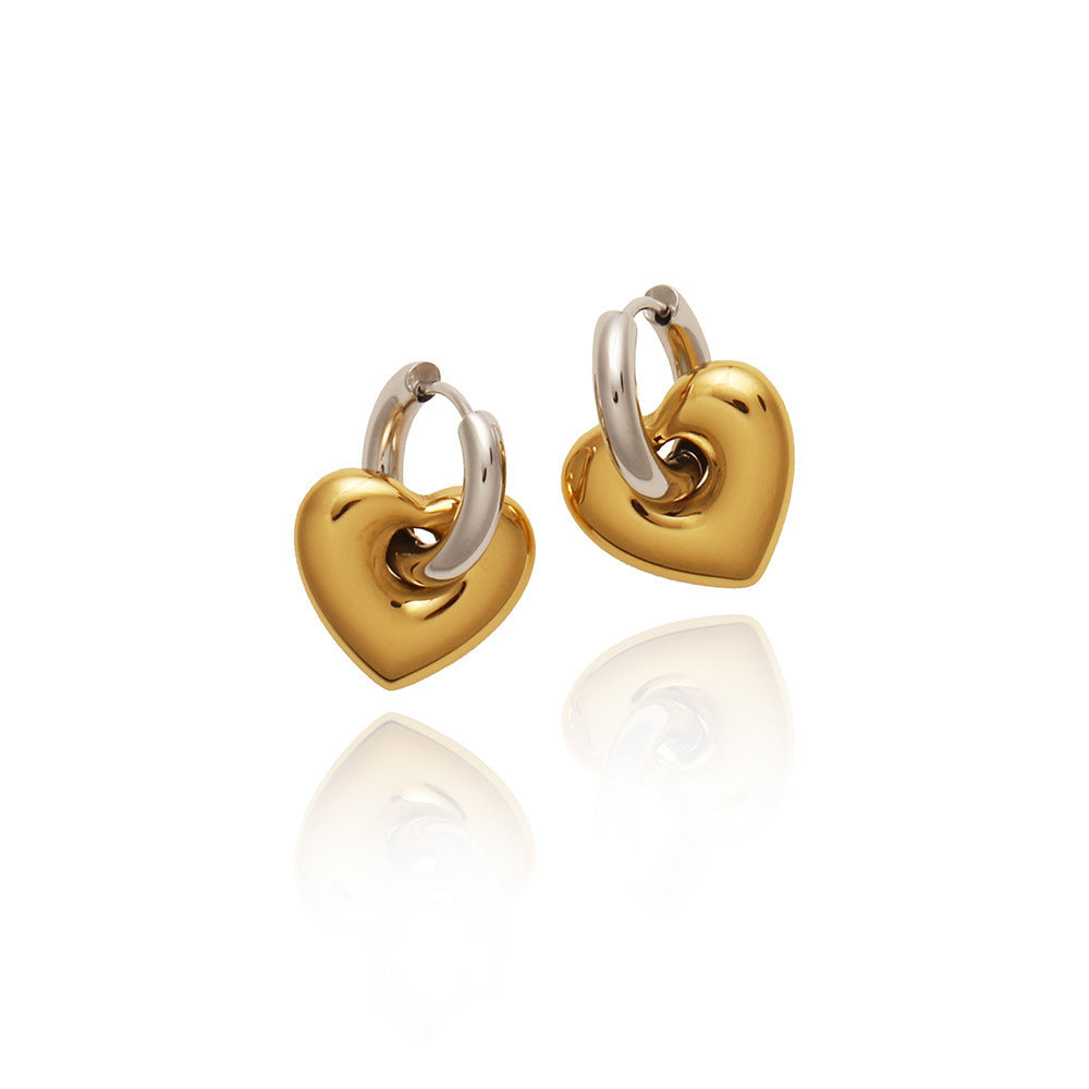  Heart-Shaped Drop Earrings