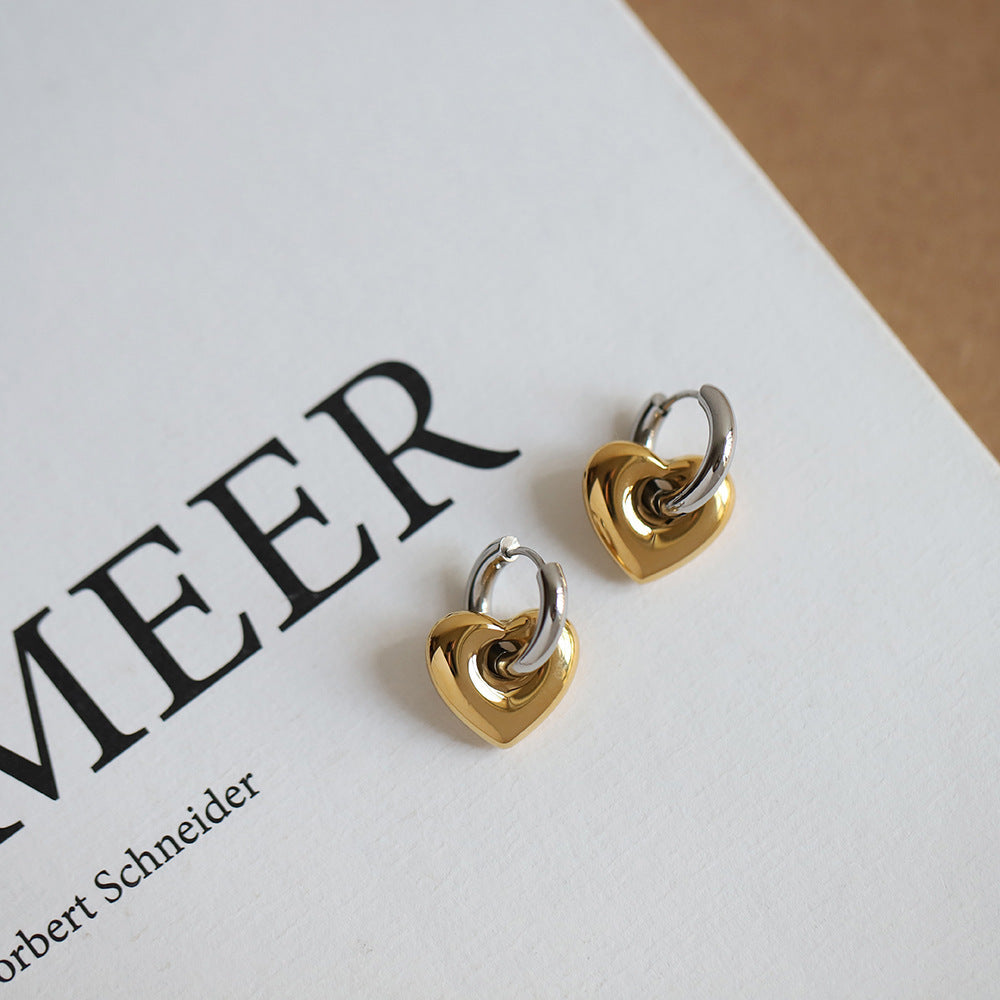  Heart-Shaped Drop Earrings