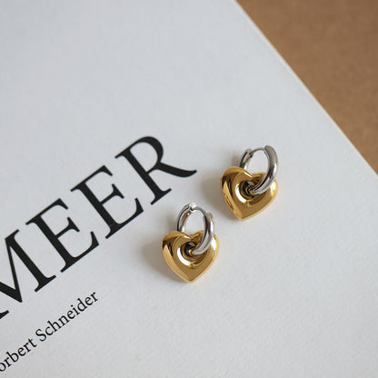  Heart-Shaped Drop Earrings