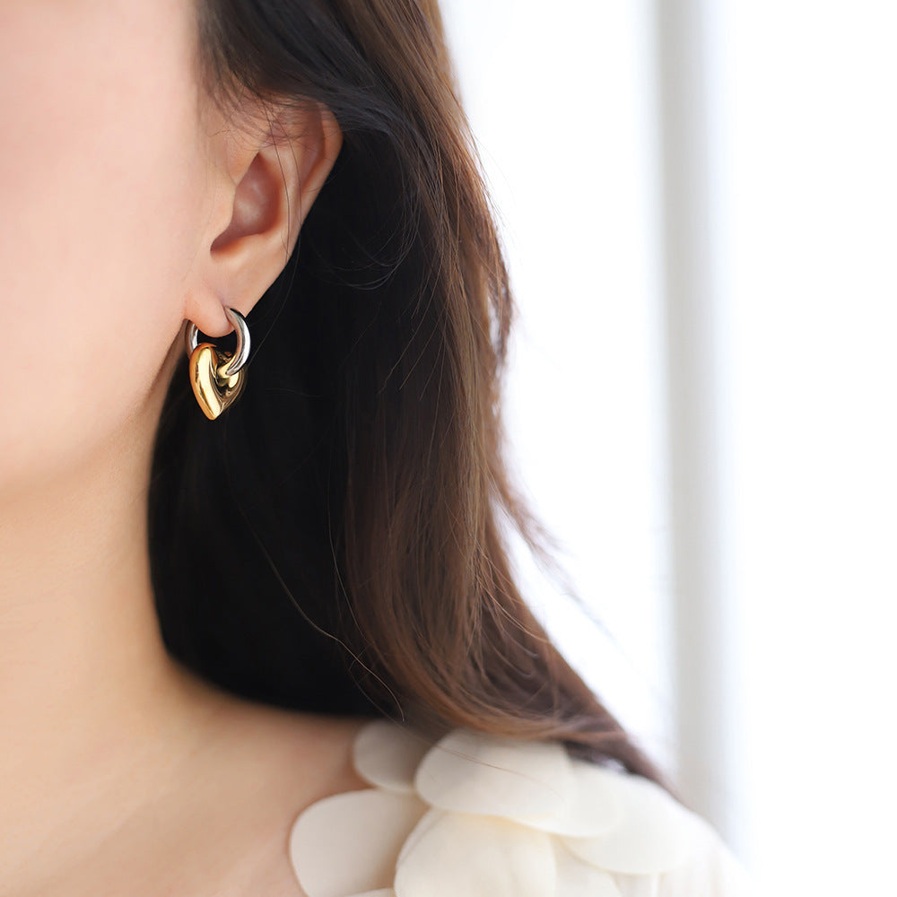  Heart-Shaped Drop Earrings