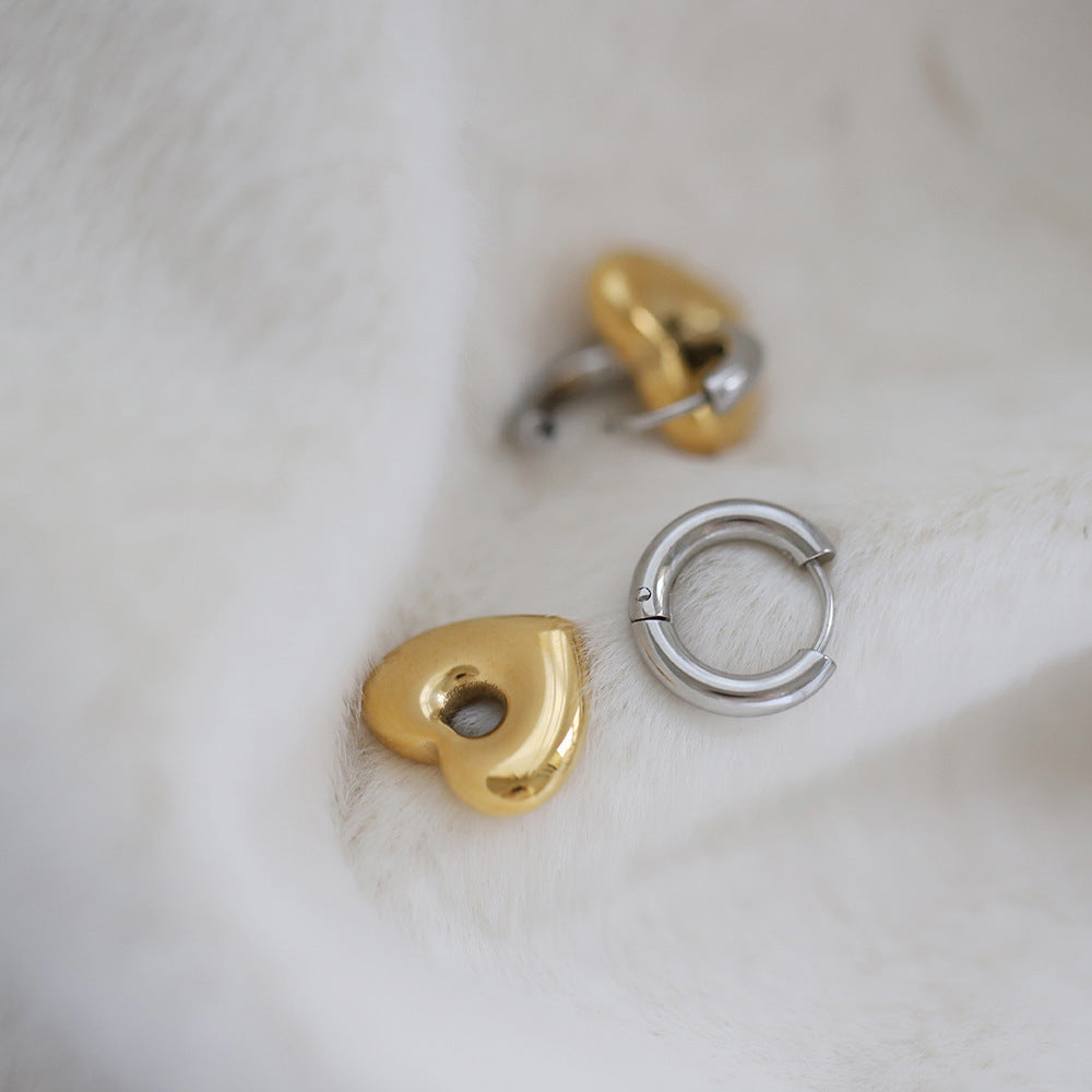  Heart-Shaped Drop Earrings