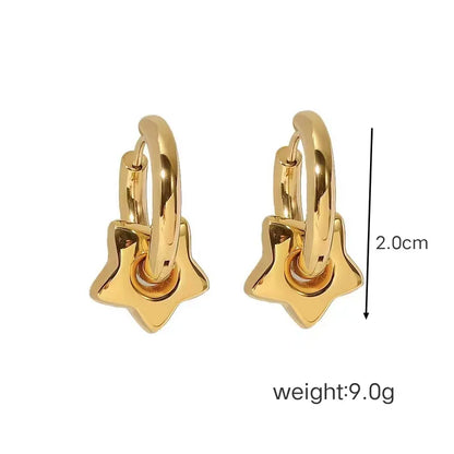 Gold Heart Stud Earrings for Women