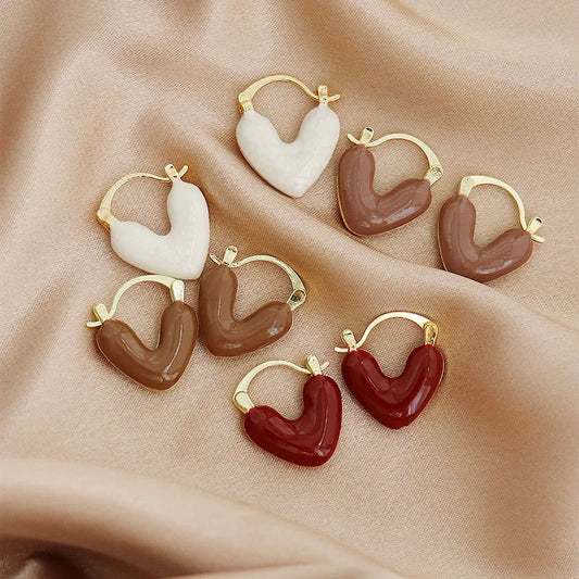 Heart Shaped Hoop Earrings